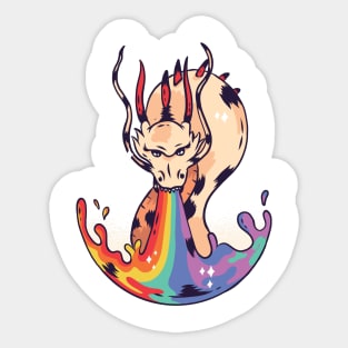 Rainbow Spit Dragon Sticker